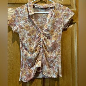 Floral button-up shirt